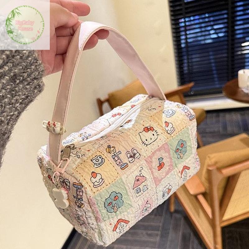 บ้านใหญ่ กระเป๋าแต่งหน้าการ์ตูนเดินทางแบบพกพาความจุขนาดใหญ่ถุงเก็บอินเทรนด์น่ารักกระเป๋าถือกระเป๋าอุปกรณ์อาบน้ําแฟชั่น ไทย - รูปที่ 2