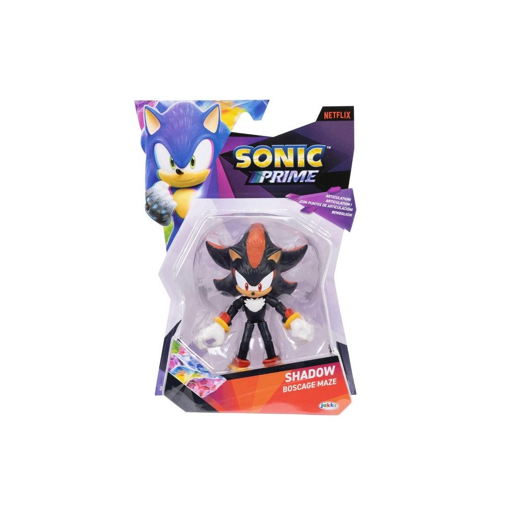 สหรัฐอเมริกานําเข้า JAKKS Sonic Prime Sonic Prime Sonic Prime ตุ๊กตาตกแต่ง Shadow ตุ๊กตาเม่นของขวัญ