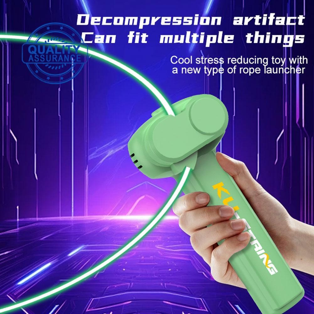 Glow-in-the-dark Rope Launcher สนุกของเล่นไฟฟ้า Decompression มือถือเชือก Glow-in-the-dark A5v3