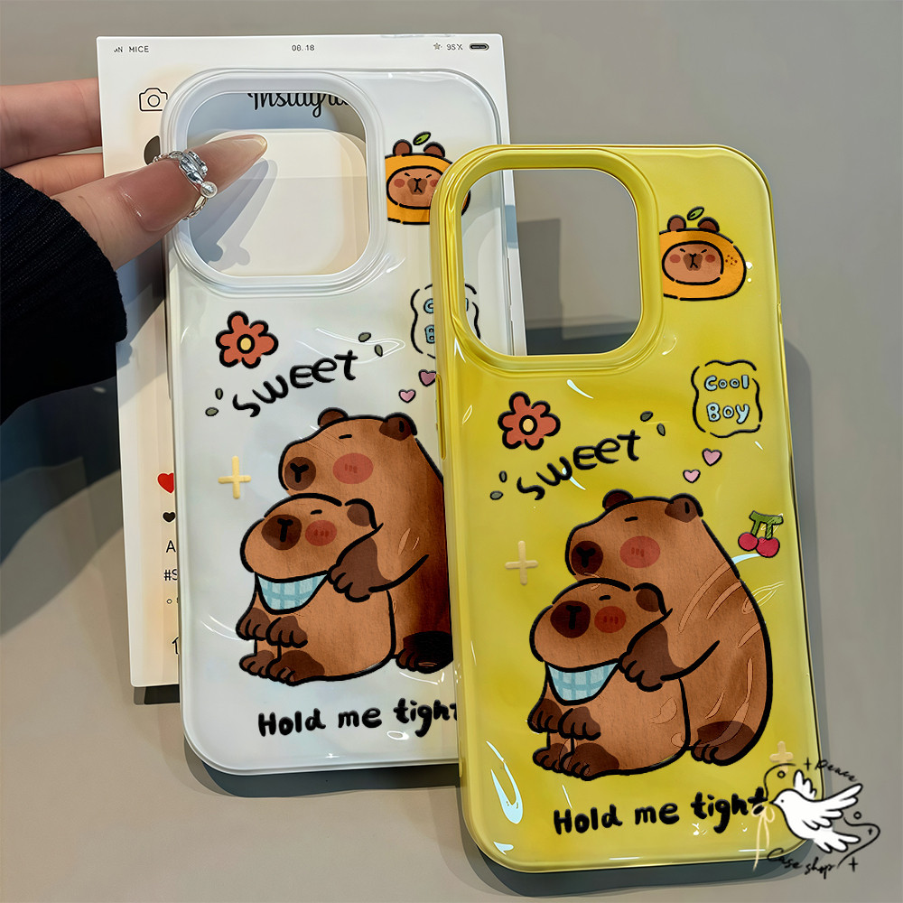 COD-ในไทย💥For iPhone 16 15 14 13 12 11 Pro Max X XS XR XS 7 8 Plus เคส หมีน้อยน่ารัก Candy Color Wave เคสนิ่ม กันกระแทก - รูปที่ 6