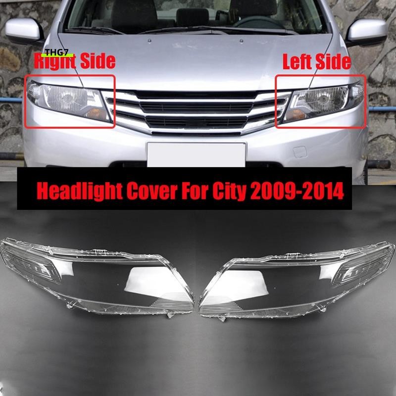 Belinda7for City 2009-2014 ไฟหน้ารถฝาครอบหัวโคมไฟโปร่งใสโคมไฟเลนส์ Shell Glass