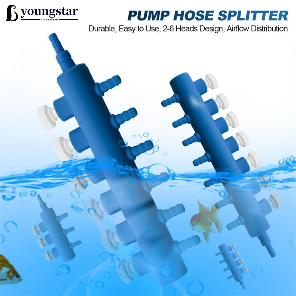 YST Aquarium Air ปั๊มท่อ Splitter พร้อมวาล์วปรับถังปลาปั๊มออกซิเจนหลอด Splitter จําหน่าย Shunt