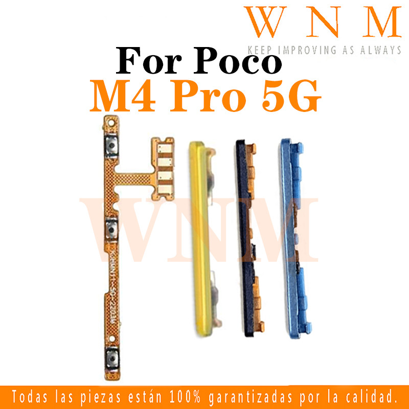 สําหรับ Poco M4 Pro 5G ปุ่ม flex บน/ปิดปุ่มสวิทช์ด้านข้าง Key Volume Up Down Flex สายโทรศัพท์มือถือ Part