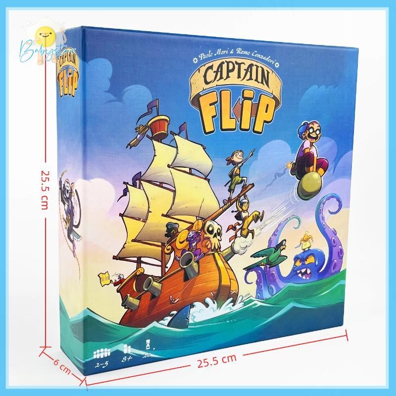 [Inthehot-t] 1 ชุด Fast-Paced Family Card Game สําหรับผู้เล่น 2-6 ผู้เล่น Captain Flip Board Game St