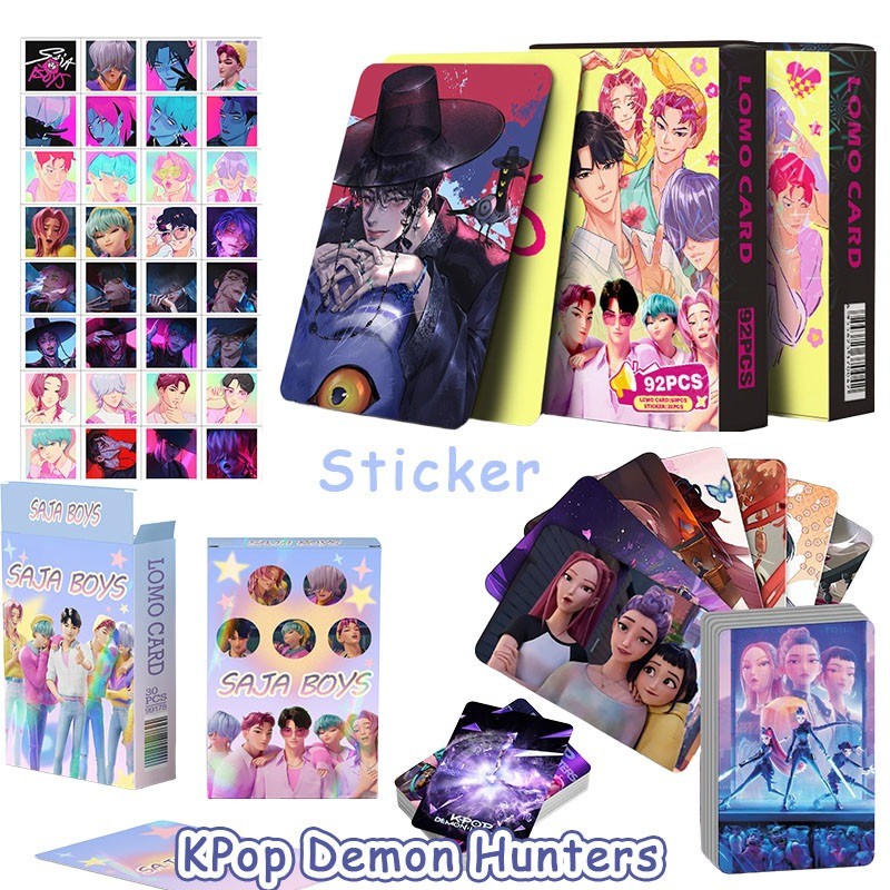 KPop Demon Hunters HUNTR/X Creative Photocard Saja Boys Lomo การ์ดของขวัญ