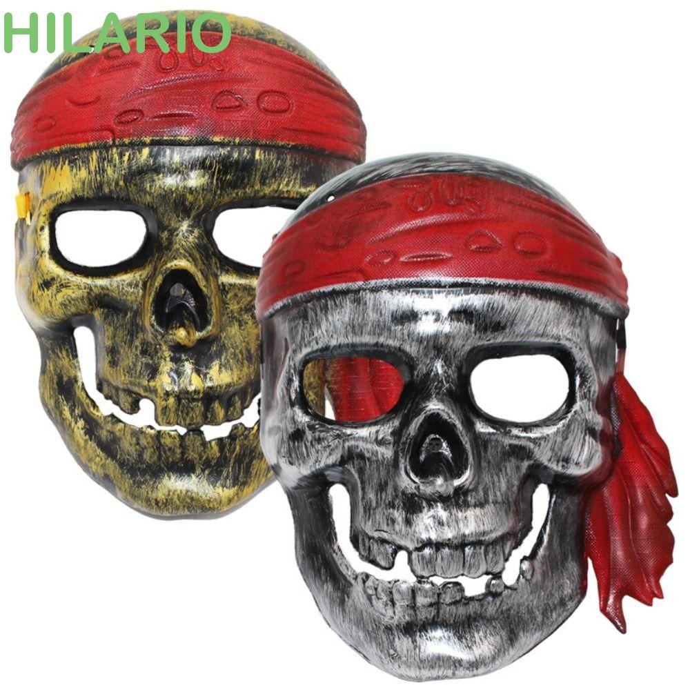 หน้ากากกะโหลกโจรสลัด HILARIO, หน้ากากผีตลกสีเงิน/สีทอง, อุปกรณ์ประกอบฉากเครื่องแต่งกาย Masquerade ฮาโลวีน 3D หน้ากากพรหมวันวาเลนไทน์