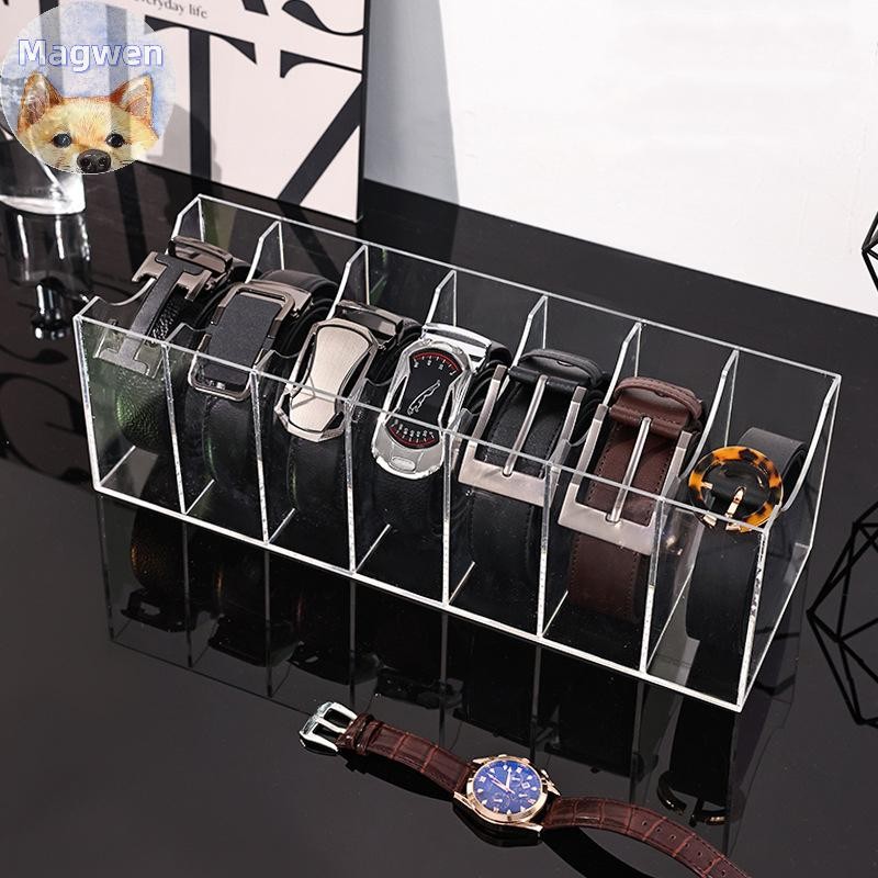 Magwen กล่องเก็บของอะคริลิคใสขายส่งเดสก์ท็อปเข็มขัด Multi-grid Organizer กล่องเก็บเครื่องสําอางพร้อม Dividers TH