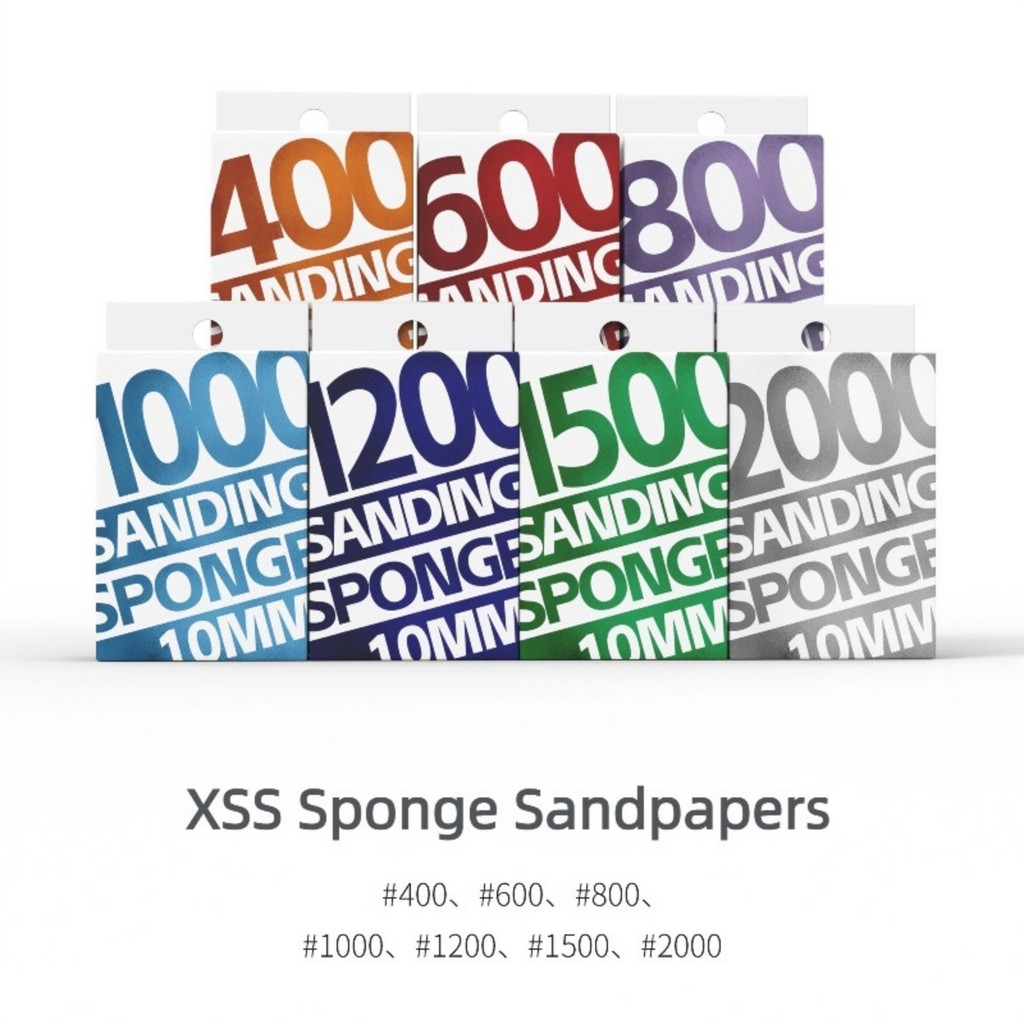Dspiae XSS กระดาษทรายฟองน้ํา Vigorous สําหรับชิ้นส่วนกันดั้มเครื่องมือบด Professional การสร้างแบบจําลองกระดาษทราย Ample ความยืดหยุ่นติดตามความโค้ง