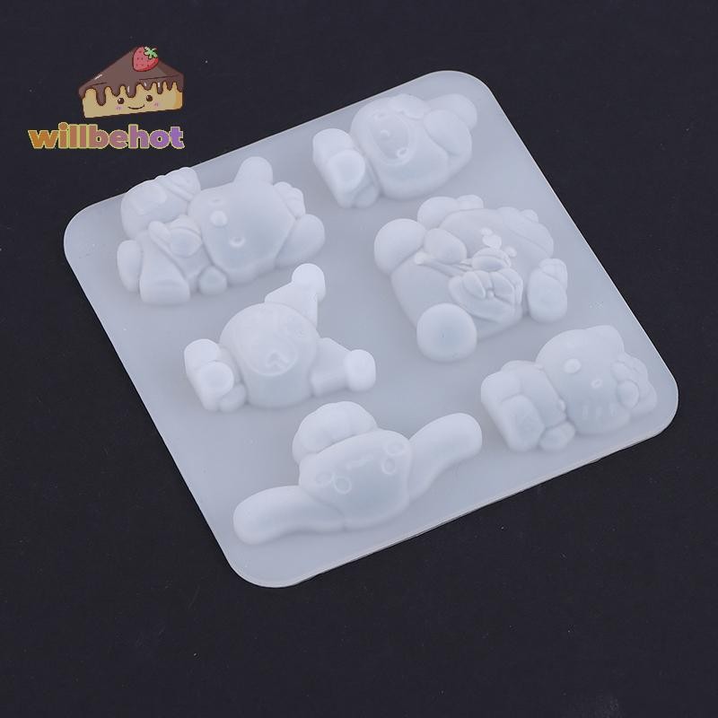 [Willbehot-t] Sanrio จี้แม่พิมพ์ซิลิโคนอีพ็อกซี่เรซิ่นสัตว์ Candy ไอศกรีม Rainbow DIY ต่างหูสร้างสรรค์พวงกุญแจทําเครื่องมือเครื่องประดับ [ใหม่]