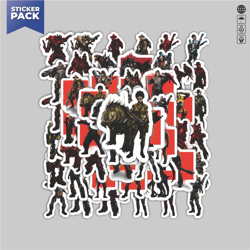 [100 ชิ้น] สติกเกอร์แพ็คเกมซีรีส์ Evolve ตัวละครผสม 1 ความงามไวนิลสติกเกอร์ตกแต่งกันน้ําแล็ปท็อปหนัง