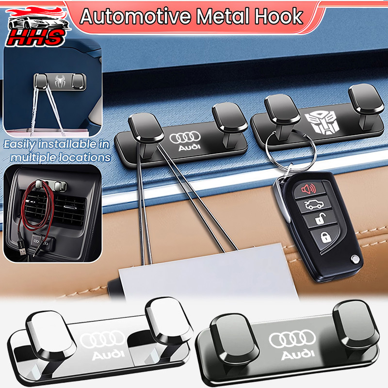 Audi รถใช้งานร่วมกับแถวด้านหน้าโลหะรถติด Hook Multifunctional Storage Strong กาวขนาดใหญ่โหลดแบริ่งสํ