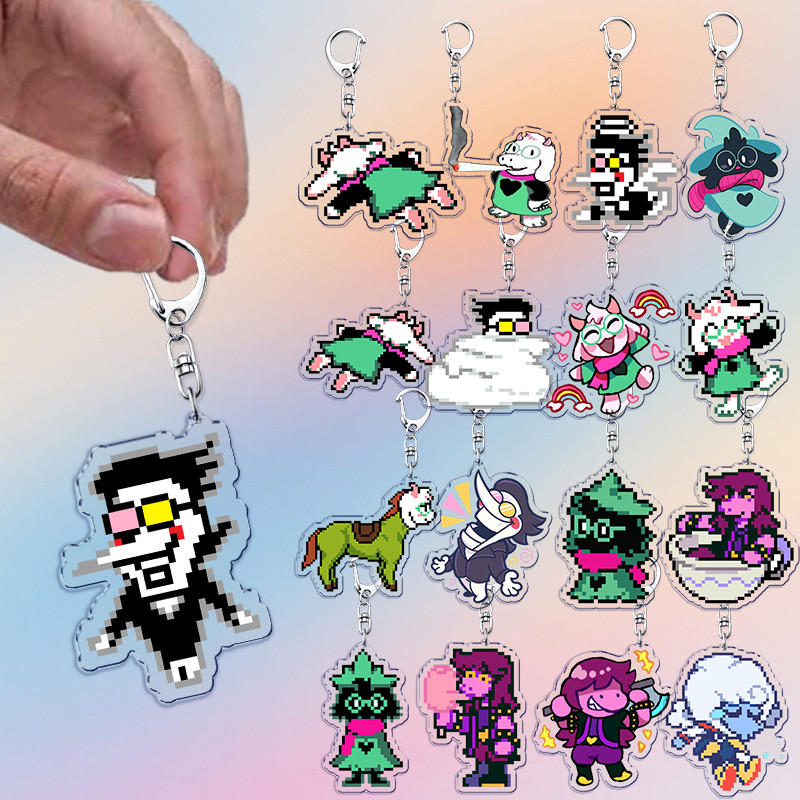 เกมน่ารัก Deltarune rasei พวงกุญแจสําหรับอุปกรณ์เสริม Kris Susie Spamton Undertale เครื่องประดับ Chibi พวงกุญแจ