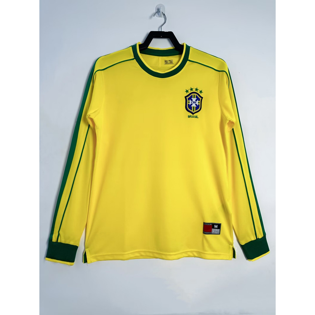 เสื้อย้อนยุค BRA 1998 Home/Away สไตล์ Ronaldo, Rivaldo และ Ronaldinho