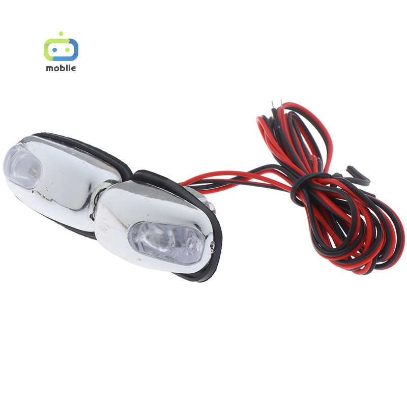 [maygood] เครื่องซักผ้าปัดน้ําฝนรถยนต์ 2 ชิ้น Eyes Spout Windshield Water Jet หัวฉีดไฟ Led {TH}