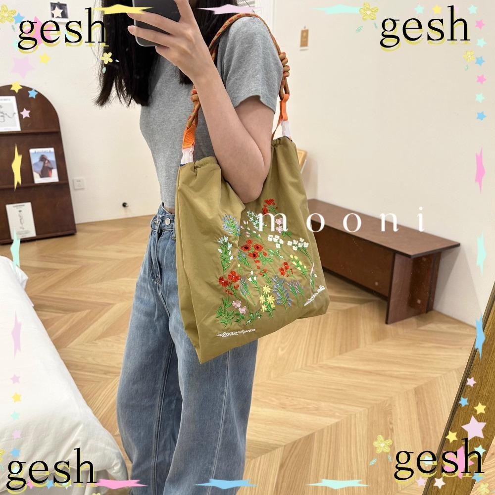 กระเป๋าสะพาย GESH1,เย็บปักถักร้อยไนลอนใต้วงแขนกระเป๋า,ขายร้อนReusable Casualอินเทรนด์ช้อปปิ้งTotes Bag Lady