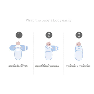 Berma Baby ผ้าห่อตัวเด็กสำเร็จรูป ผ้าฝ้าย 100% ผ้าห่มทารก ทารกแรกเกิด ทารกแรกเกิดผ้าห่อตัวสำเร็จรูป