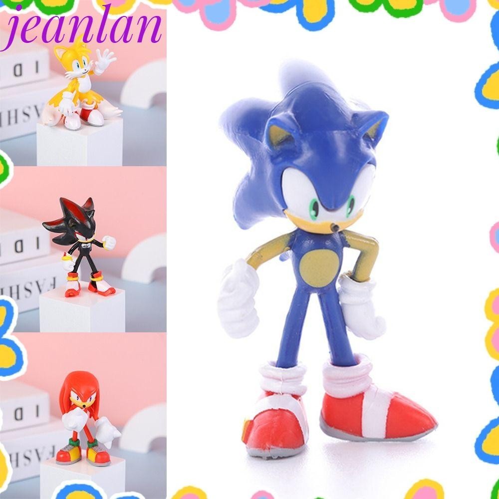 โมเดลรูปการ์ตูน JEANLAN, ของเล่นตัวละครโซนิคน่ารัก 6 สไตล์, ของเล่นสัตว์น่ารัก PVC เล่นน้ํา