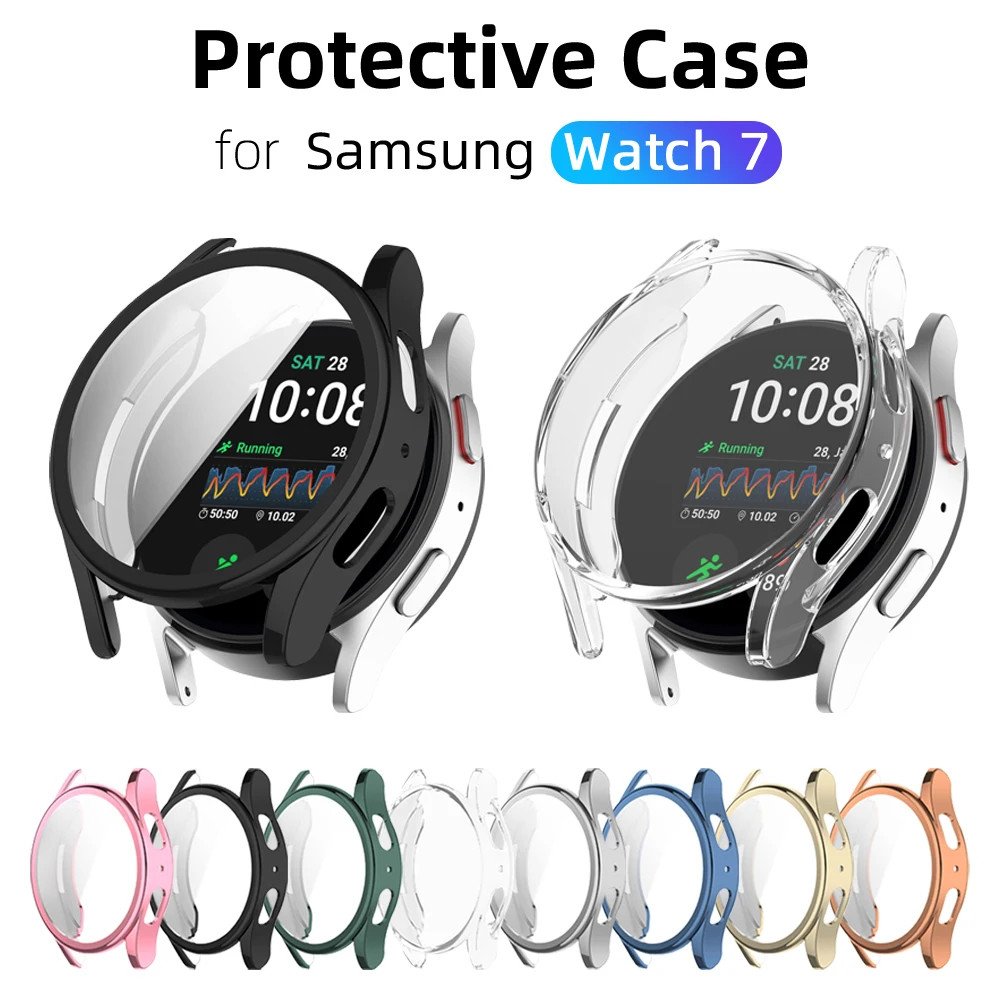 เคส Samsung Galaxy Watch 7 เกราะป้องกัน 360° ฟิล์มกันรอยหน้าจอรอบด้าน ฟิล์มกันรอยหน้าจอ Samsung Galaxy Watch 7