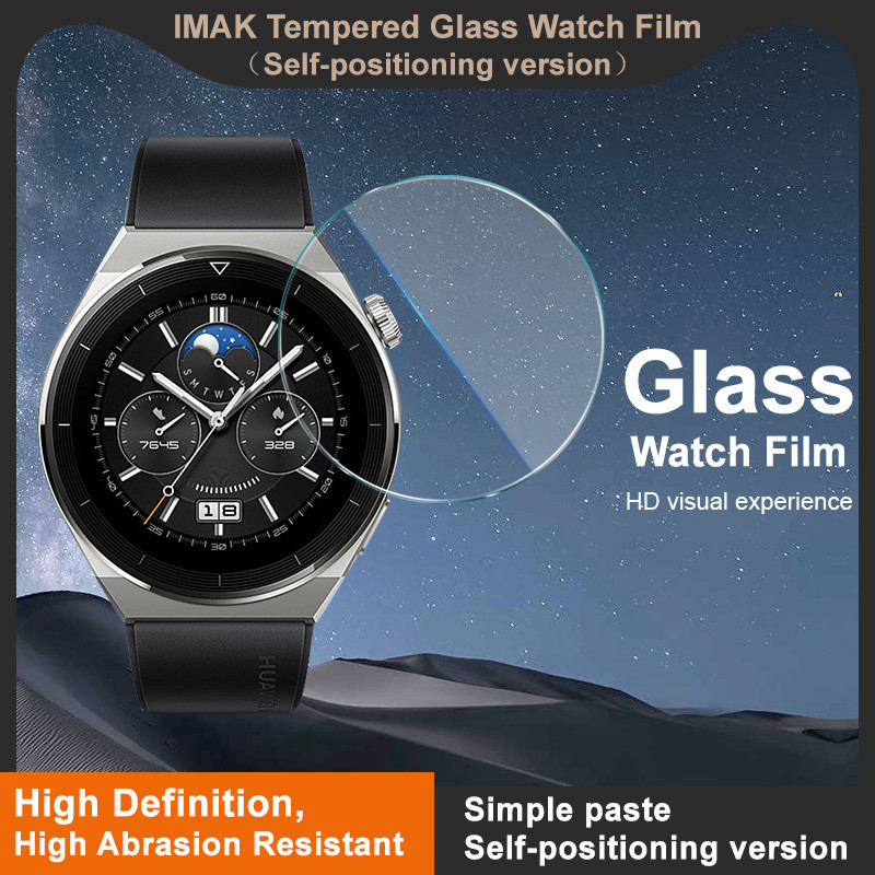 ฟิล์มนาฬิกากระจกนิรภัย IMAK ดั้งเดิม Huawei Watch GT3 Pro 43mm / 46mm (รุ่นหลายตําแหน่ง) ตัวป้องกันหน้าจอแบบเต็มฟิล์มป้องกัน