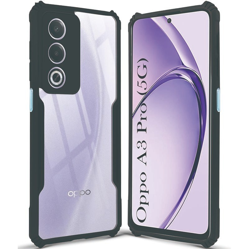 สําหรับ OPPO A3 Pro 5G CPH2639 A3Pro กรณีซิลิโคนนุ่มขอบ Hard ฝาหลัง Anti-fall กันกระแทกเคสโทรศัพท์