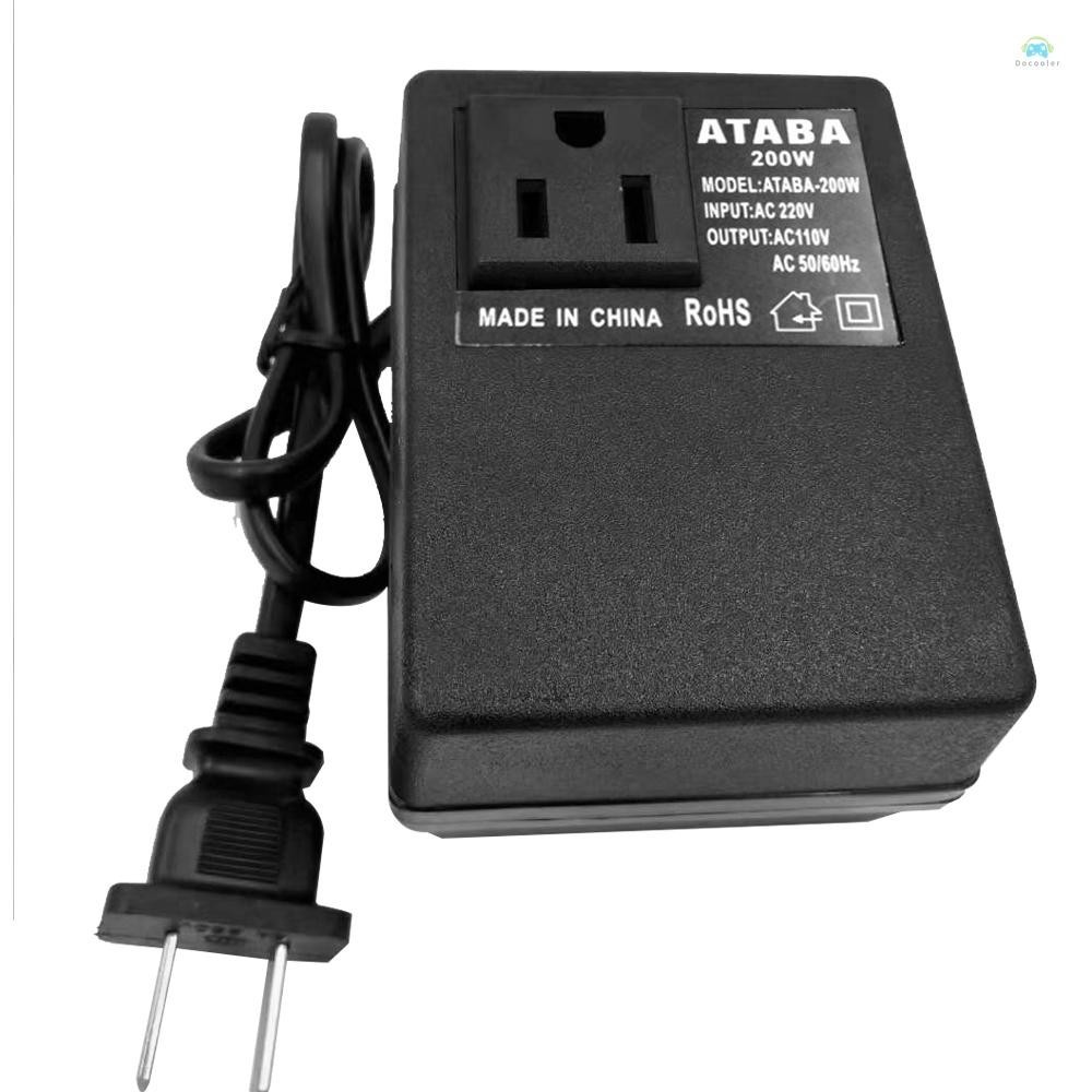 ที่มีประสิทธิภาพ 200 W 220 V 110 V Down Converter อะแดปเตอร์ 200 W V ถึง 110 200 220 V Converter อะแ