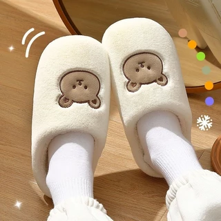 (พร้อมส่ง)รองเท้าสลิปเปอร์ รองเท้าใส่ในบ้าน สไตส์เกาหลี เพิ่ม1-2ไซส์ ขนฟูนุ่มเท้ามาก