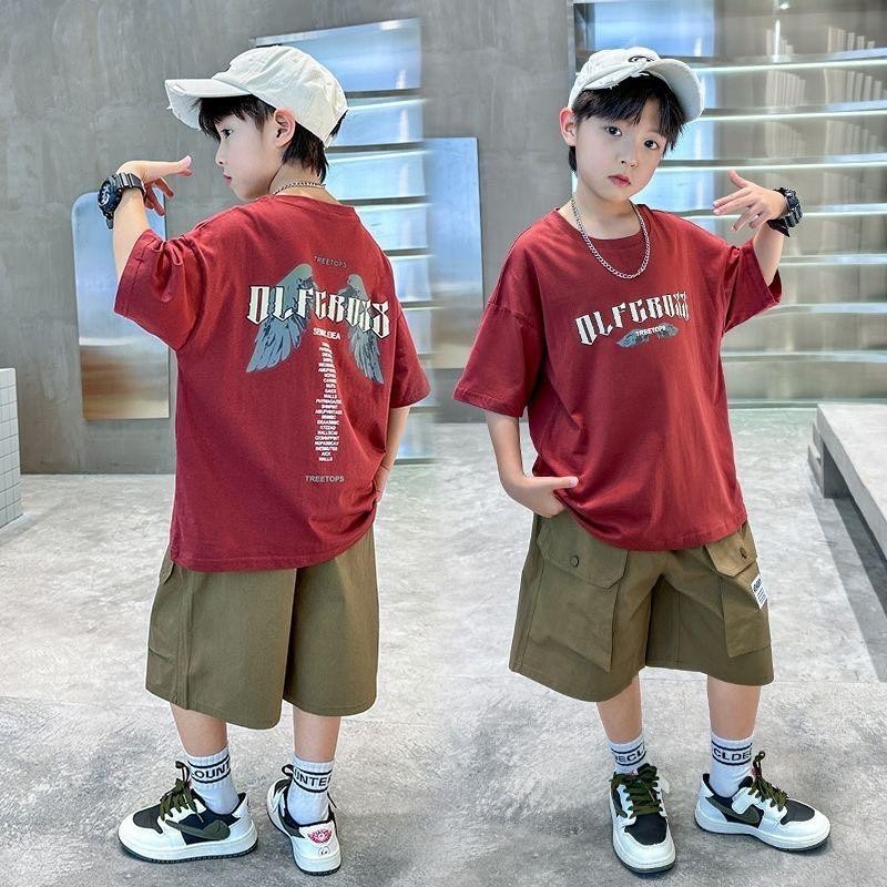 ชุดเด็กชายพร้อมส่ง เสื้อผ้าเด็กผู้ชาย เซ็ท2ชิ้น เสื้อผ้าเด็กโตชาย ชุดเด็กชายหล่อๆ ผ้าใส่สบาย แฟชั่นชุดเด็กML-510