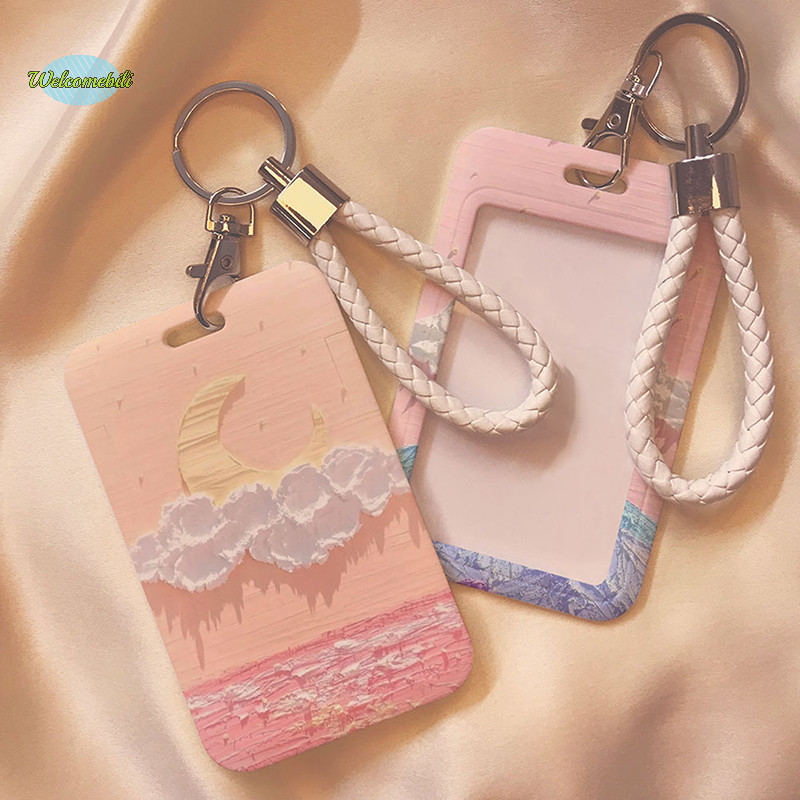 [Welcomebili] 1 PC ผู้หญิงผู้ชายผู้ถือบัตรธุรกิจการ์ตูนน่ารักผู้ถือบัตรเครดิตพร้อมพวงกุญแจ Bank ID ผู้ถือป้ายเด็กรถบัสการ์ดกรณีใหม่