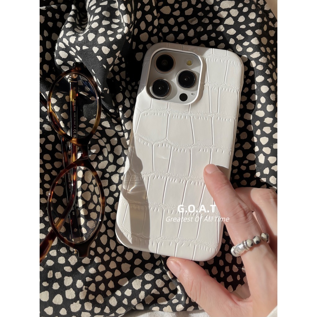 🚀Fast shipping💚💖 สีทึบเรียบง่าย Ins หนัง CASING สําหรับ iPhone 17 16 15 14 13 Pro Max เคส iPhone case ป้องกัน anti-drop ฝาหลังกรณี - ภาพย่อย 3
