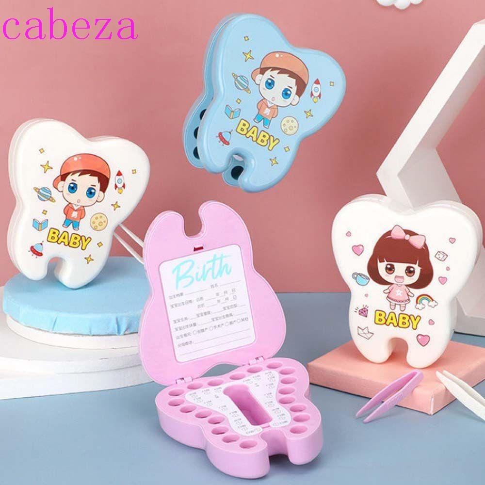 Cabeza Baby Tooth Box Gift Creative Collection กล่องฟันประถมศึกษาฟันเด็ก Save Tooth Fairy Box
