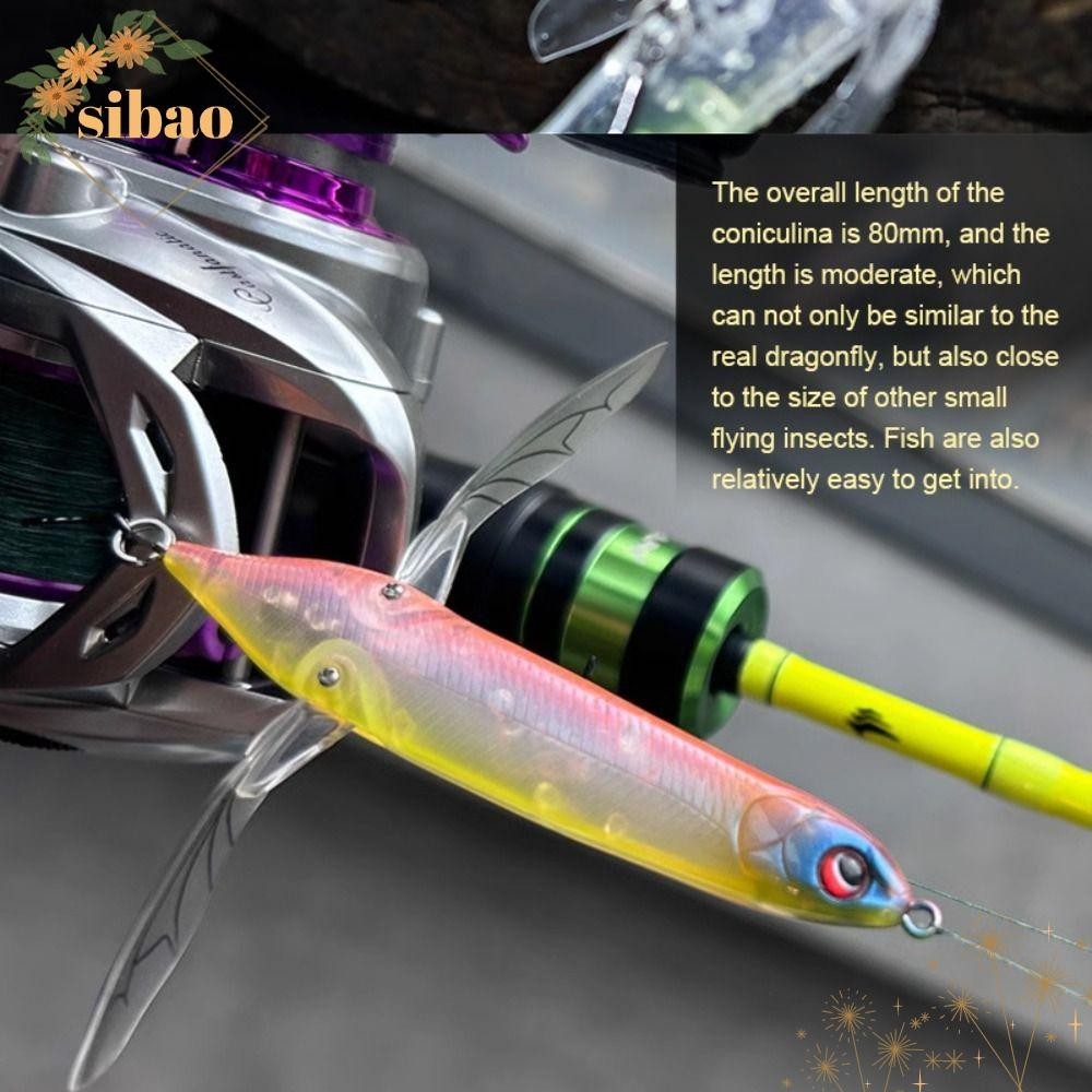 Sibao เหยื่อแมลงจําลอง, ปลาเทราท์เบส 80 มม. 6.5 กรัมเหยื่อตกปลา, 2023 โลหะ Jig Wobblers Fishbait แมลงปอเหยื่อตกปลาตกปลา