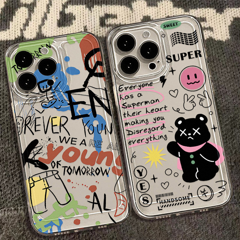 9-19บาท เคสโทรศัพท์ เคส for iPhone 11 13 14 15 12 Pro Max XR 7 8 Plus XS Max เคสไอโฟน11 Space Tpu เคสขอบนุ่มบางพิเศษ