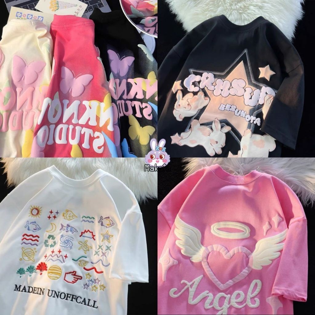 ใหม่ TSN เสื้อยืด แบบปัก ลายนูน ผ้าคอตตอน อก 42 นิ้ว คอกลม แขนสั้น ใส่สบาย สินค้าพร้อมส่ง