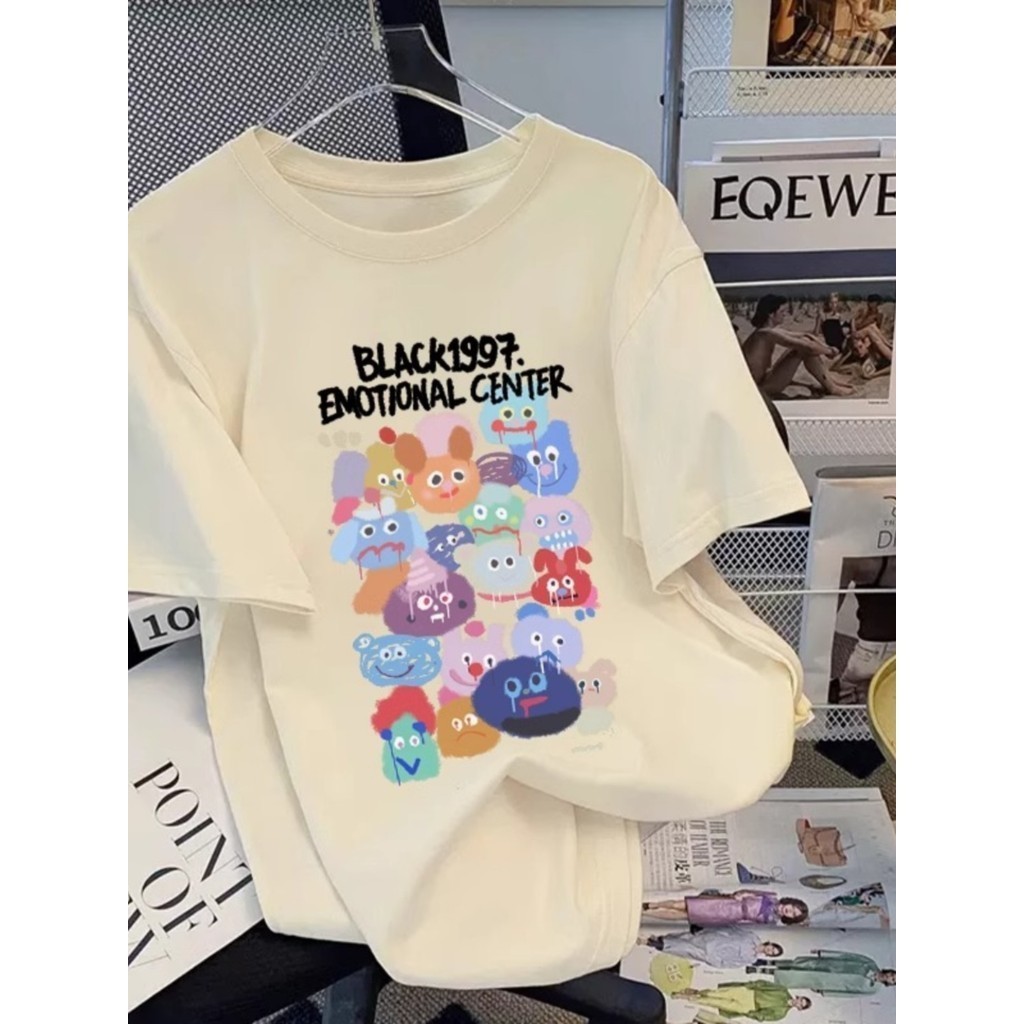 COD (กรุงเทพจัดส่งสินค้า)BOOM Shopเสื้อยืดลายการ์ตูนผู้หญิงน่ารักๆ oversize แฟชั่น สาวอวบ ทรงหลวม สไตล์เกาหลีเสื้อ50985