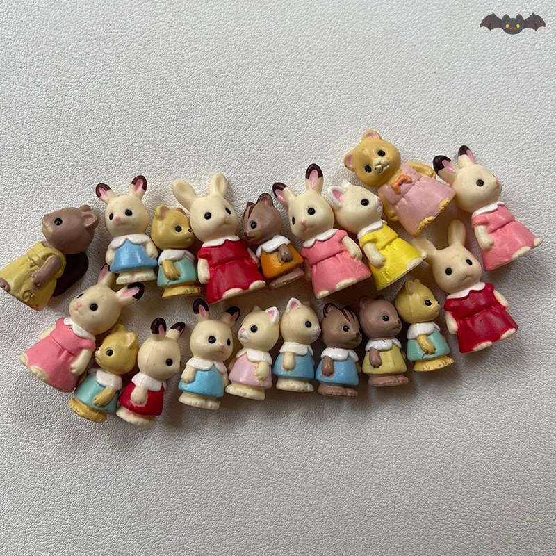 [PE] 1 ชิ้น Forester Families สัตว์รูปของเล่น PVC ตุ๊กตากระต่ายแมวหมีของเล่นสําหรับเด็ก TH