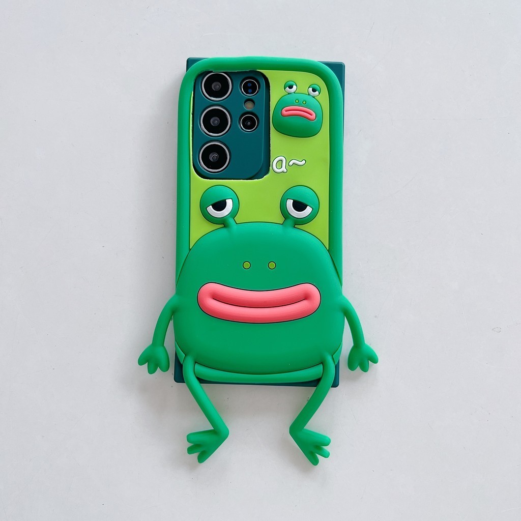 ซิลิโคน 3d การ์ตูนยาวขากบนุ่มสําหรับ Samsung Galaxy S24 S23 S22 S21 S20 Ultra Plus S23FE S21FE A55 A35 A25 A15 A54 A34 A24 A14 A15 โทรศัพท์ปกหลัง ราคา ถูกที่สุด ดีลบีเคเค รูปภาพหลัก