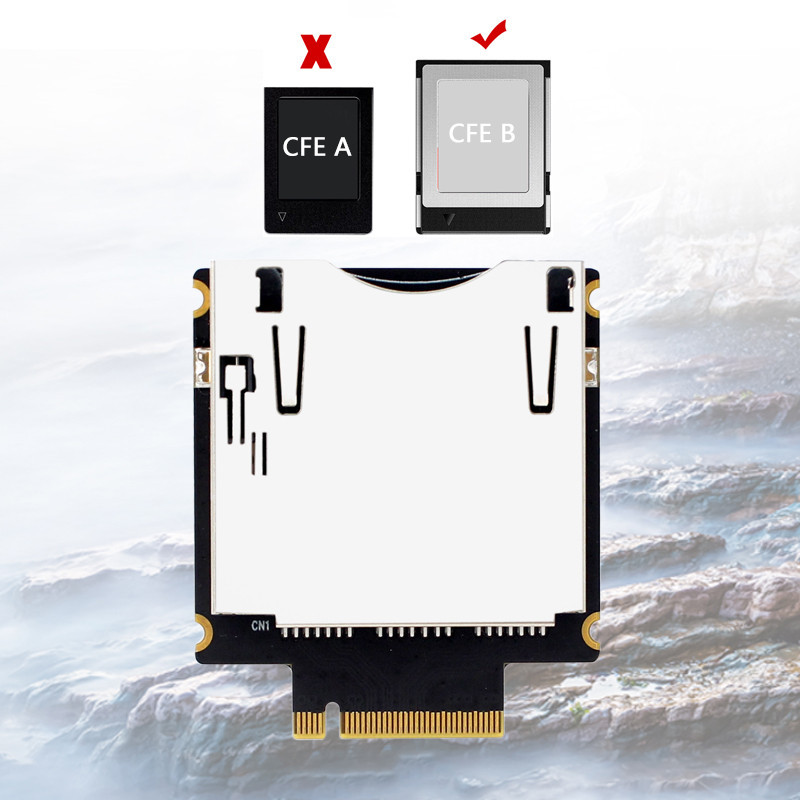 CFexpress ประเภท B ถึง M.2 NVME อะแดปเตอร์บอร์ดขยาย Riser Converter NVME M คีย์ PCI-E 3.0/4.0 X2 ถึง