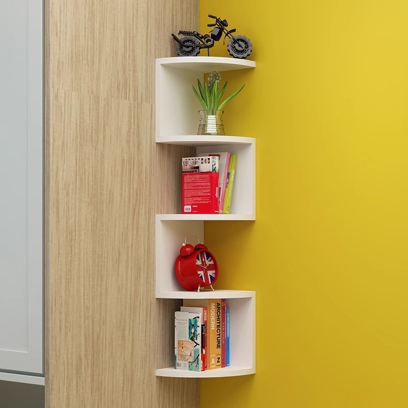ชั้นวางเข้ามุมติดผนังไม้ ใช้พื้นที่มุมตาย 100% | ไม่ใช้พื้นที่พื้นเลย ติดตั้งง่าย เก็บของกระจุกกระจิกได้เป็นระเบียบ