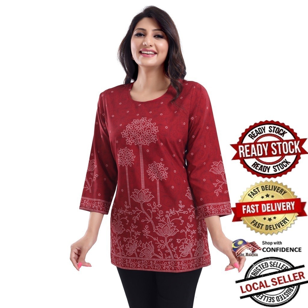 100%อินเดียKurtiแบบดั้งเดิมDesignerยาวสั้นผู้หญิงKurtis Kurta Tunic Topเสื้อUD556DMISC