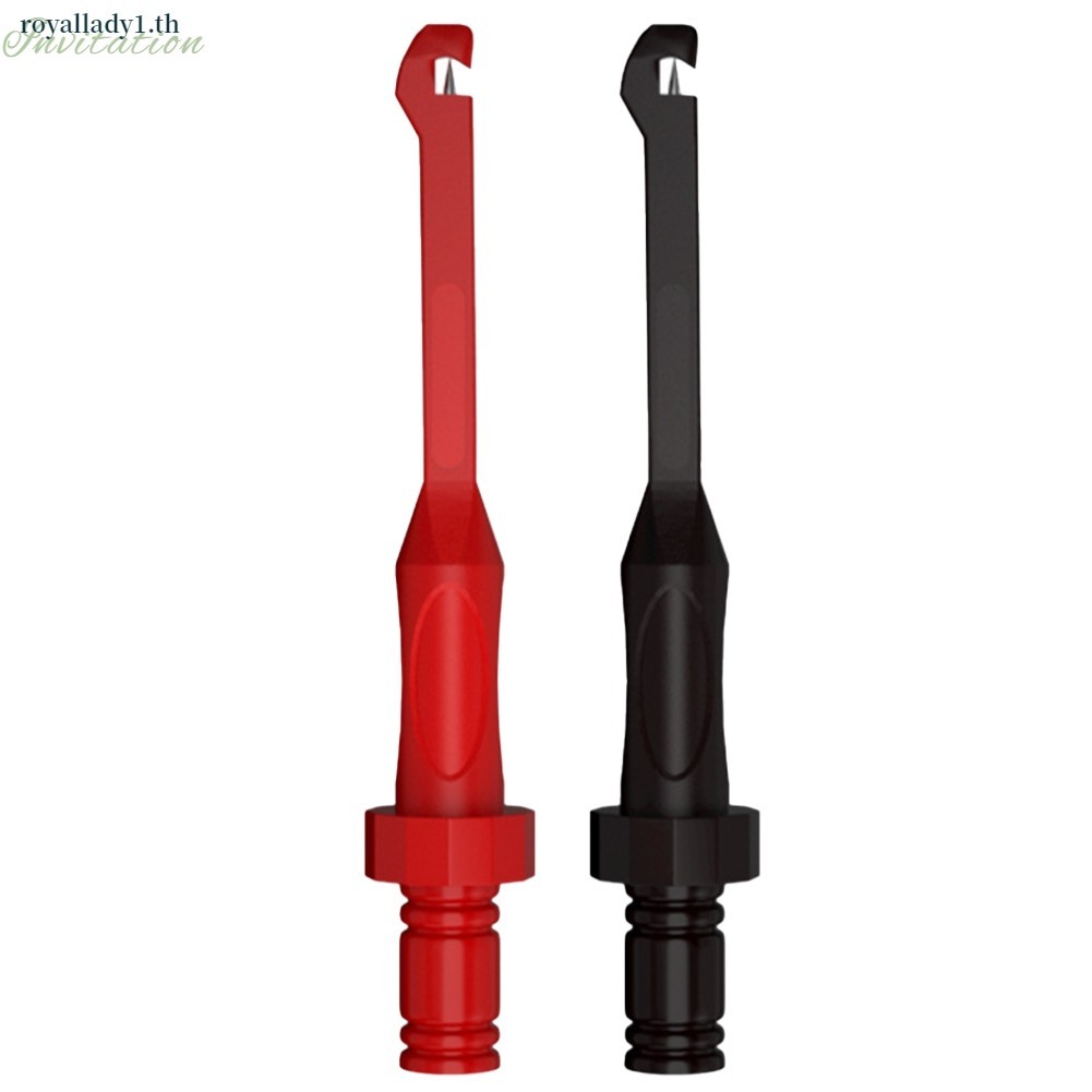 [ในสต็อก] Test Probe คลิป Non-Destructive Wire-Piercing 4MM Hook Tool สีแดงสีดํา J.30057