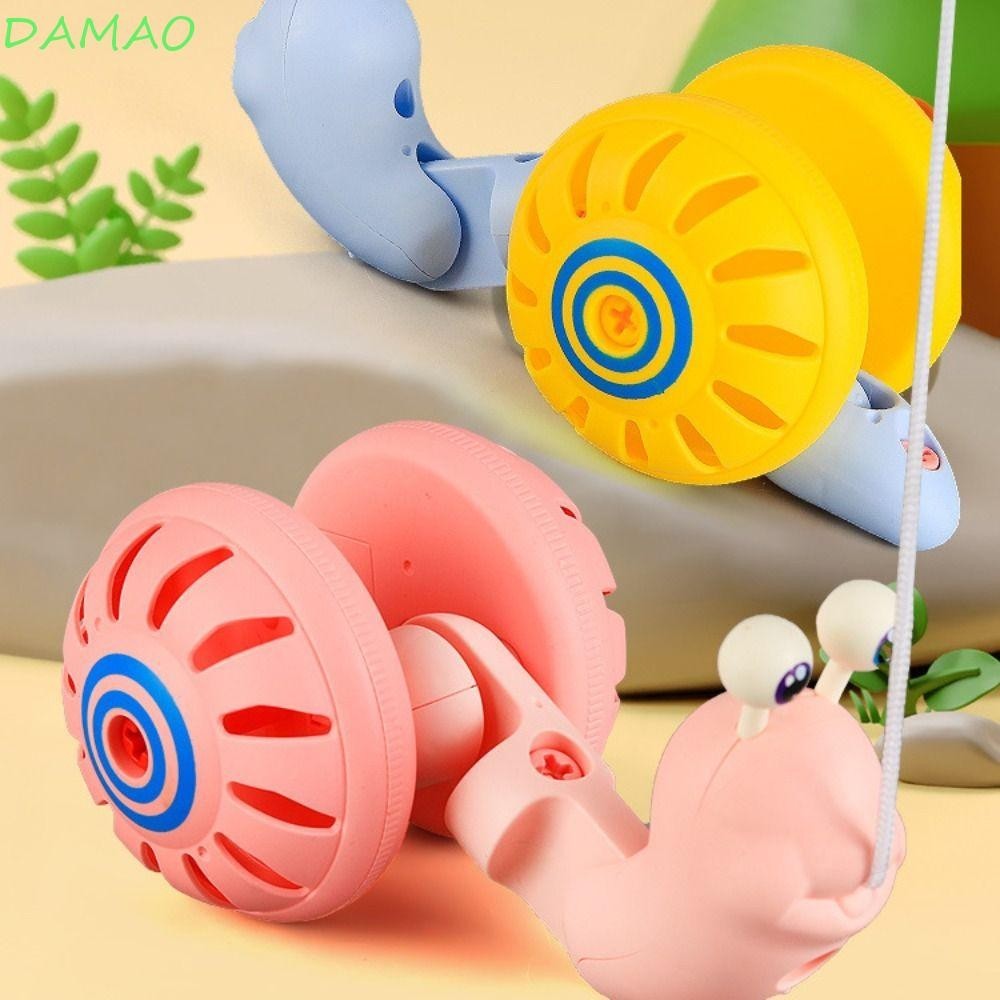 Damao เชือกลากของเล่นหอยทาก, PP Snail Interaction Walk Learning Toy, การ์ตูนหอยทากรถของเล่นพร้อมเชือกลากการศึกษาคลานและดึงการ์ตูนเดินสัตว์ของเล่นเด็กเด็กวัยหัดเดิน