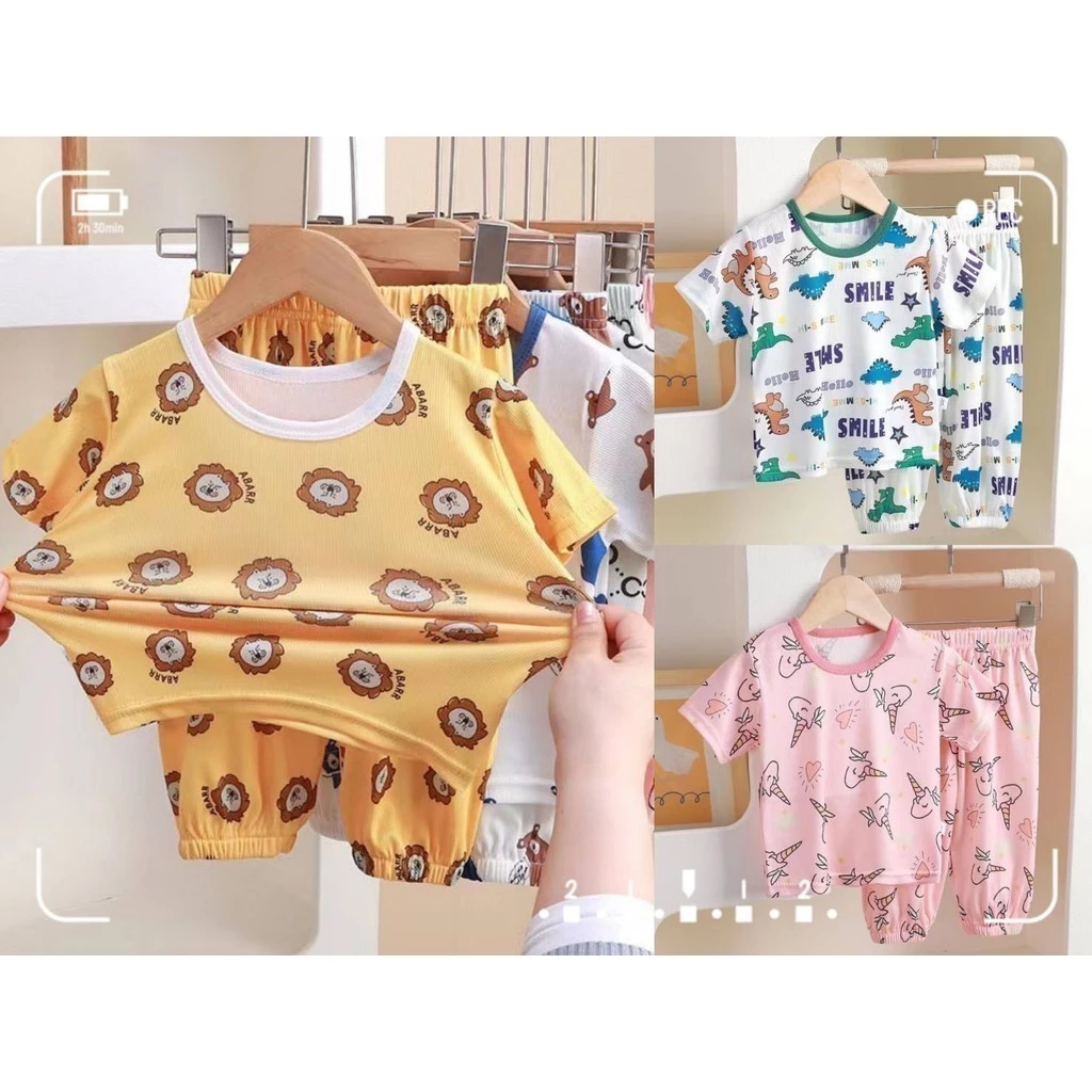 ✨✨ชุดนอนเด็ก ผ้านุ่มสวมใส่สบาย ระบายอากาศได้ดี ✨✨พร้อมส่งจากไทย