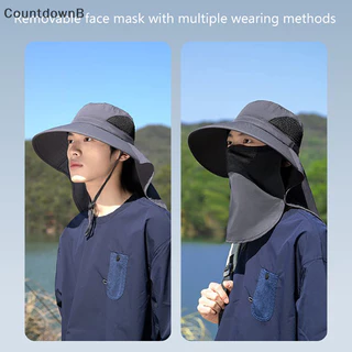 CO ฤดูร้อน Sun หมวกป้องกันรังสียูวีกลางแจ้ง Hung ตกปลาสําหรับผู้ชายผู้หญิงเดินป่าตั้งแคมป์ Visor ถังหมวกคอ Flap หมวกชาวประมง A