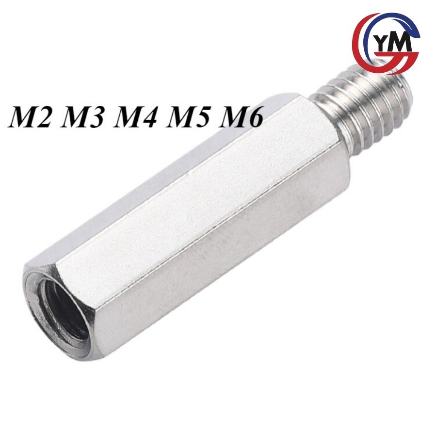 [จัดส่งด่วน 1] M2M3M4M5M6 เสา น็อตสกรู 6 เหลี่ยม Nut Screw ตัวผู้-ตัวเมีย น็อตสกรูหกเหลี่ยม สแตนเลส