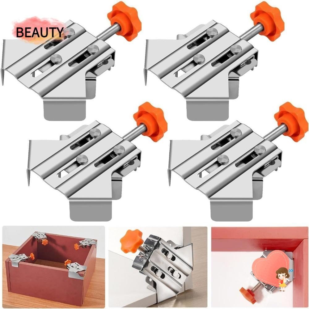 Beauty Corner Clamp Locator, DIY Framing Welding Stainless Steel 90° คลิปมุมขวา, เครื่องมือไม้หนีบบริษัทที่มีประโยชน์หนีบมุมขวา