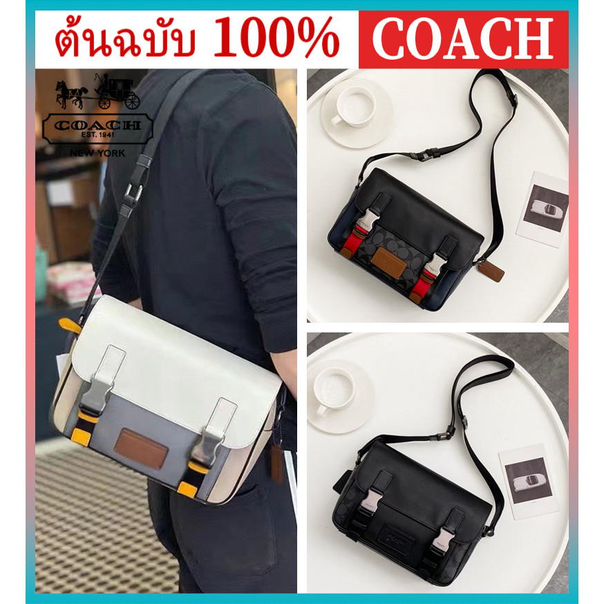 พร้อมส่ง ,ของแท้ 💯%🔥Coac h  C4141 กระเป๋าสะพายไหล่ผู้ชายกระเป๋าธุรกิจกระเป๋าถือ