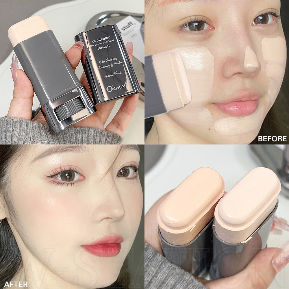 [OCHEAL] Eraser Make-up Foundation Stick - Brighten Skin Liquid Foundation - คอนซีลเลอร์รอยแผลเป็นจากสิว - เป็นธรรมชาติ ชุ่มชื้น ติดทนนาน - บีบีครีม - เครื่องสําอางสําหรับผิวหน้า