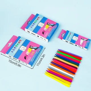 GeeToy 12/36 สีดินสอสีพลาสติกภาพวาดปลอดภัยปลอดสารพิษไม่มีสกปรกมือวาดชุดของเล่นเพื่อการศึกษาสําหรับเด็ก
