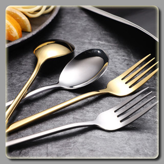 YTL ช้อน&ส้อม ชุดช้อนส้อม เกาหลีแสตนเลส 1คู่ ยาว 21ซมเนื้อสแ…