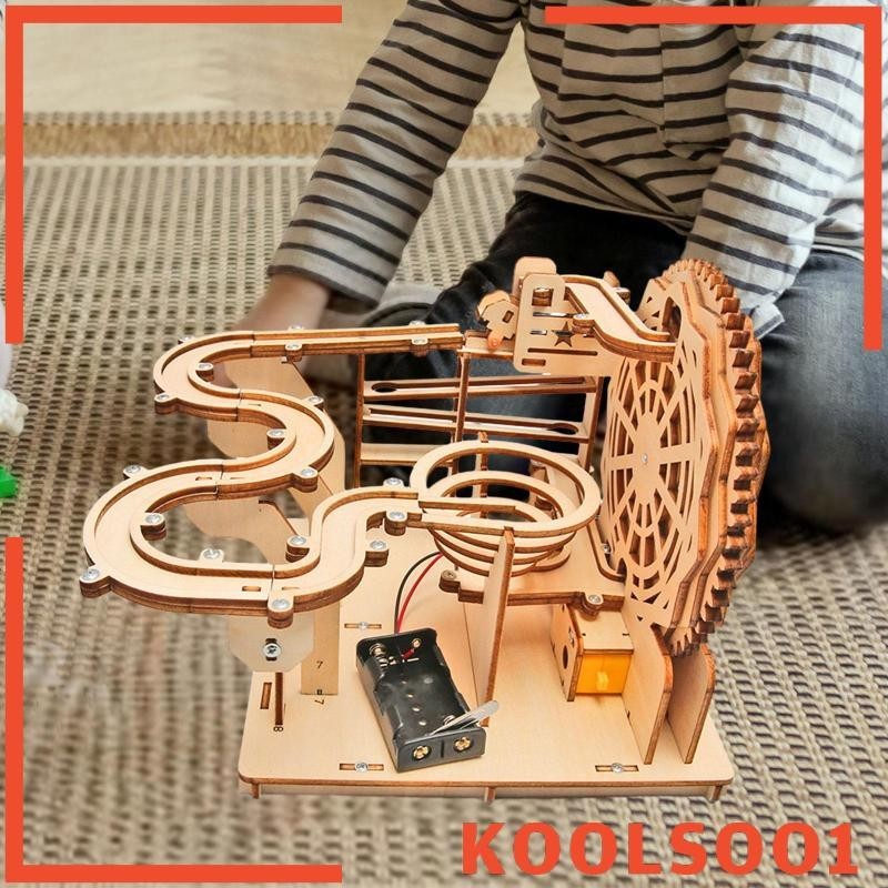 [Koolsoo1] Diy Marble Run Model Building Kits งานอดิเรกของเล่นเครื่องประดับ 3D ปริศนาไม้สําหรับ